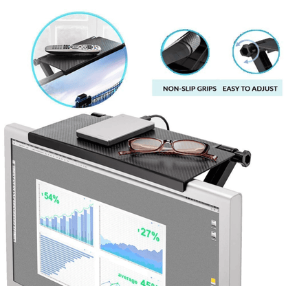 Adjustable Portable TV Monitor Shelf