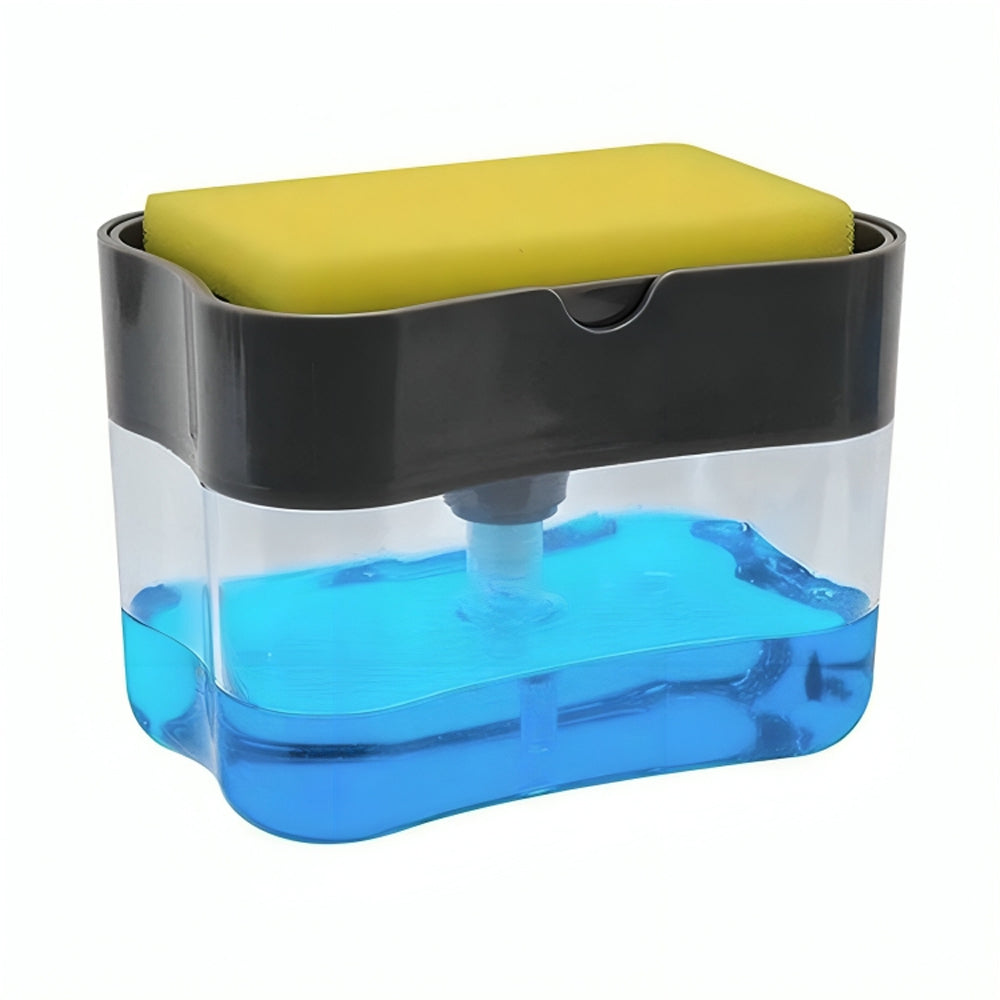 Deluxe 2-in-1 Soap Dispenser with Integrated Sponge Holder