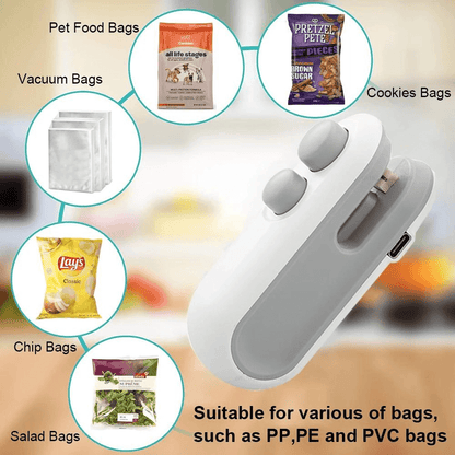 Mini Magnetic Rechargable Bag Sealer Cutter (Buy 1 Get 1 Free)