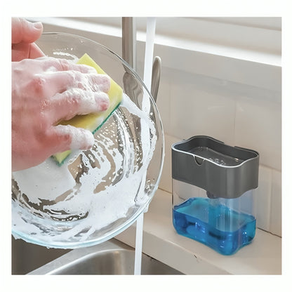 Deluxe 2-in-1 Soap Dispenser with Integrated Sponge Holder