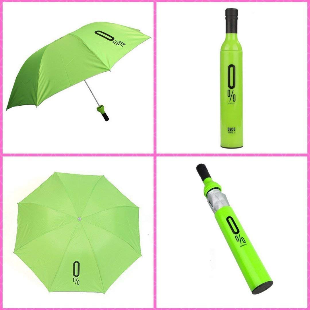 Portable Folding Umbrella with Bottle Cover(Assorted Color)